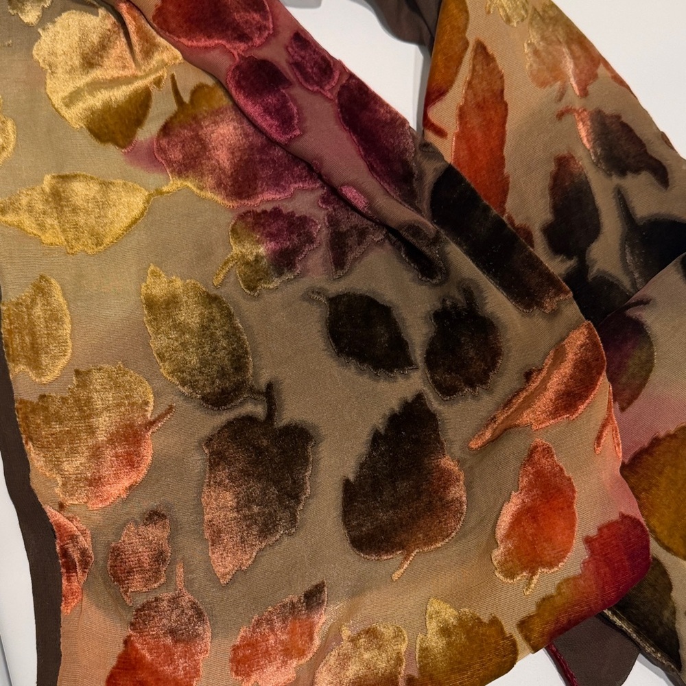 Cejon Velvet and Silk Scarf